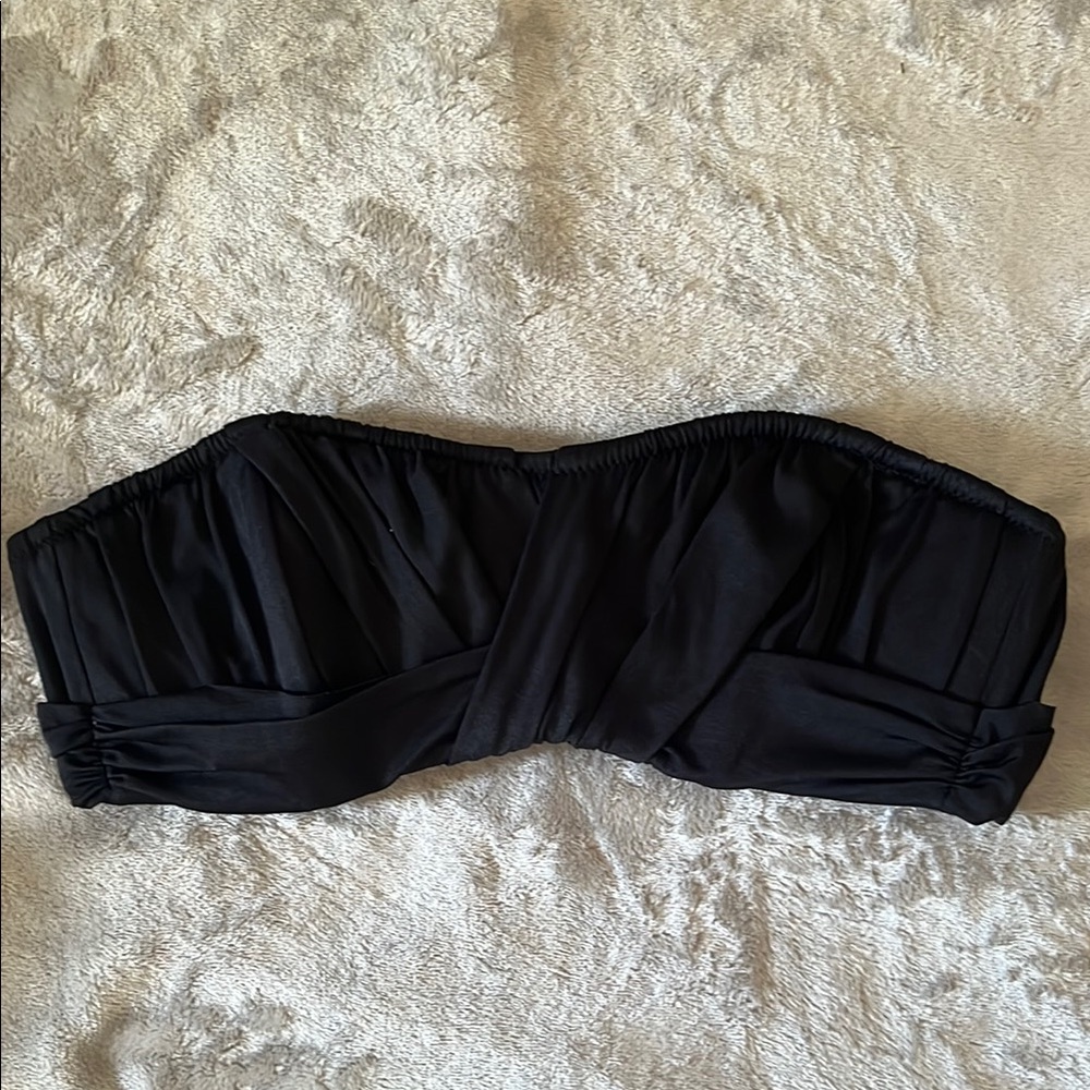 JCrew Black Strapless Bathing Suit Top